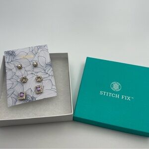 Kevia Ivy Three Piece Earring Set purple Stitch Fix NWT New